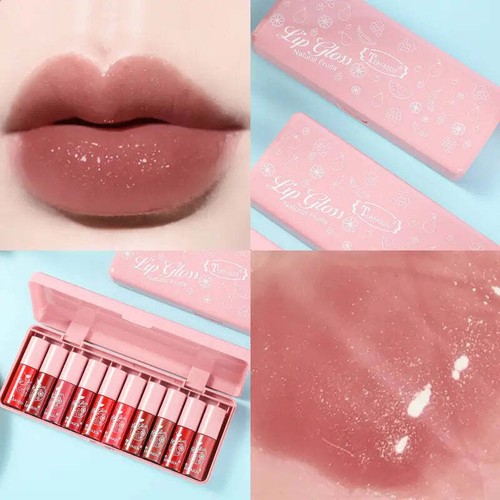 NNETM 10 pcs Shimmer Mini Lip Gloss Kit - Hydrating Liquid Lipsticks Long Lastin - Bild 4 von 6