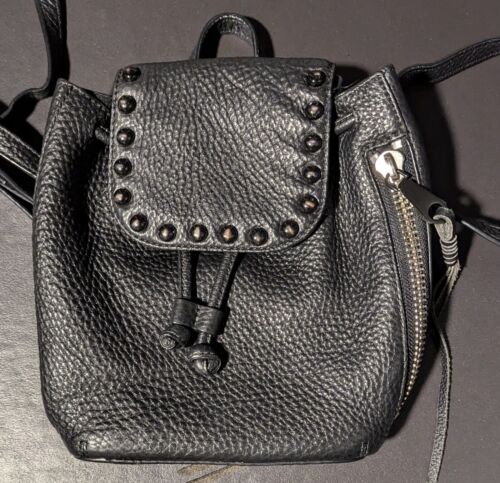 Rebecca Minkoff Mini Black Studded Leather Backpack - Picture 2 of 22