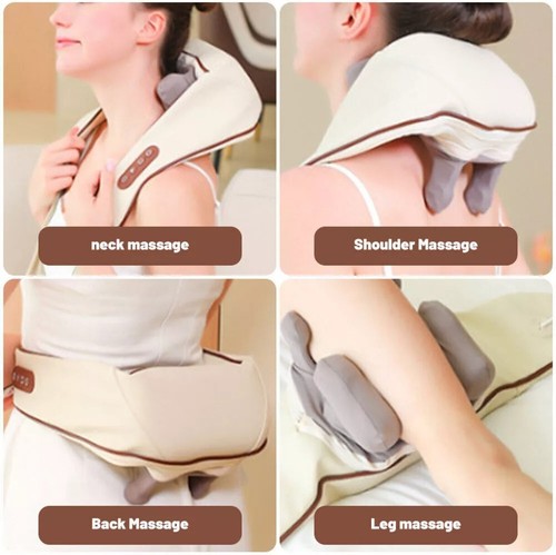 Nackenmassagegerät - Schulter elektrische Luft kompresse kneten Wärme Multi - Bild 20 von 21