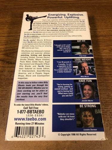 Tae Bo Basic VHS VCR Video Tape Used Fitness Exercise - Picture 2 of 5