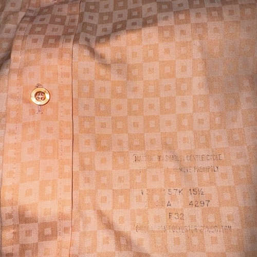 Towncraft Shirt Vtg 60s Disco Hippy Dagger Collar Orange Penneys Medium Men 15.5 - Picture 12 of 13