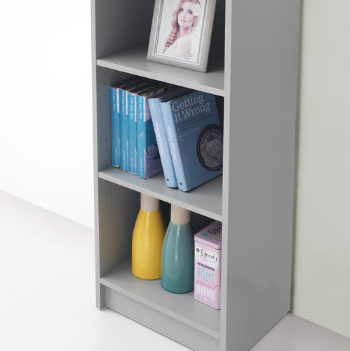 Narrow Bookcase Storage Unit Modern Wooden Adjustable Shelves CD Books 6 Colours - Picture 4 of 41