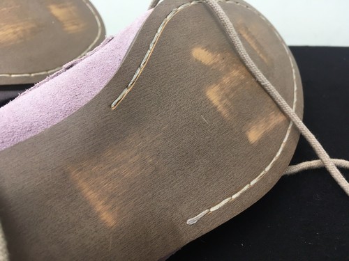 Steve Madden Sallutte Silky Suede Leather Lilac/Pink Lace-up Flat SZ.8 US NEW - Picture 11 of 12