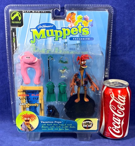 Muppets Tonight VACATION PEPE PRAWN Figure PALISADES Series 5 - PINK FLOATIE EXC - Picture 2 of 8