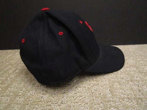 Vintage Texas Tech Cap Hat Fitted Men 6 7/8 Black Red Raiders Embroidered Logo - Picture 5 of 7