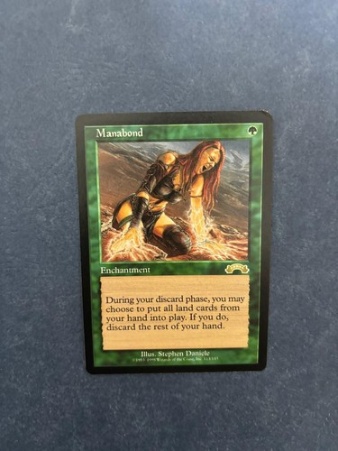 MTG EXODUS MANABOND PLAYED MAGIC THE GATHERING ENCHANTMENT GREEN RARE ENGLISH #A - Picture 1 of 6