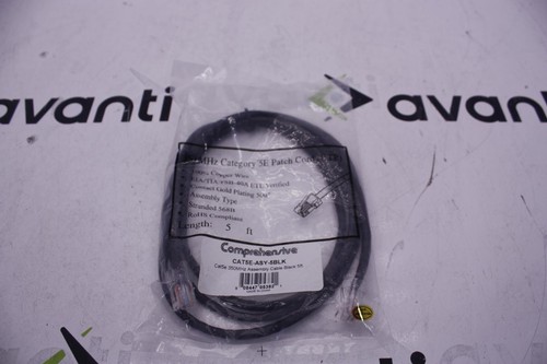 COMPREHENSIVE CATE-ASY-5BLK CAT5E 350MHZ ASSEMBLY CABLE BLACK 5FT. - Picture 1 of 5