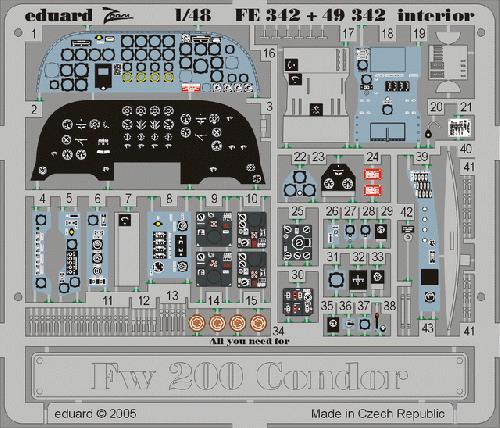 Eduard FE342 1:48 Focke-Wulf Fw-200 Condor Interior - Bild 1 von 1