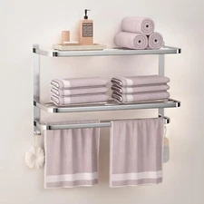 3-Tier Towel Racks for Bathroom with Towel Bars Multilayer Hotel Towel Shelf