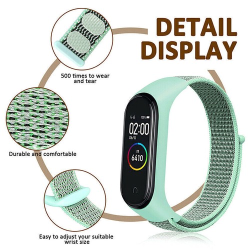 Nylon Silicone Wrist Straps Breathable Accessories For Xiaomi Mi Band 6 5 4 3 - Foto 3 di 38