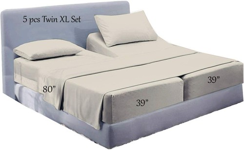 Split King Sheet Sets For Adjustable Bed 5 Pc Twin Xl Fitted Sh Split King Sheet Twin Xl Fitted, King Size Split Adjustable Bed Sheets