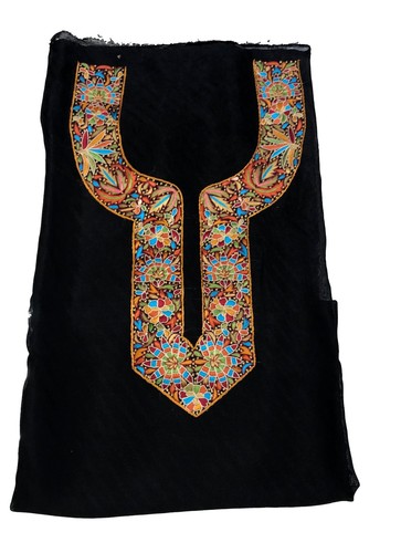 Thread Hand Embroidered Kashmir Woman Suit Designer Salwar Suit Indian Ethnic  - Picture 3 of 21