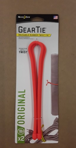 NITE IZE GEAR KRAWATTE WIEDERVERWENDBAR GUMMI TWIST KRAWATTE 18 ZOLL 2ER-PACK ORANGE ODER GELB - Bild 3 von 5