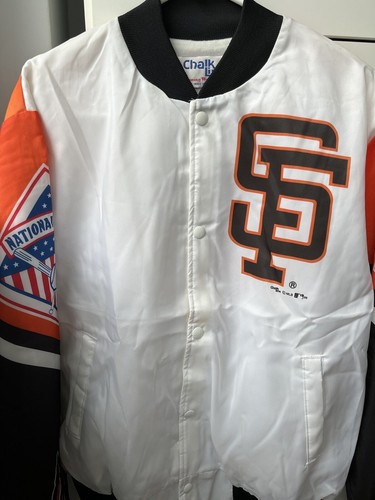 VINTAGE 1989 Francisco Giants Chalk Line FANIMATION Satin Jacket Size L - Picture 6 of 7