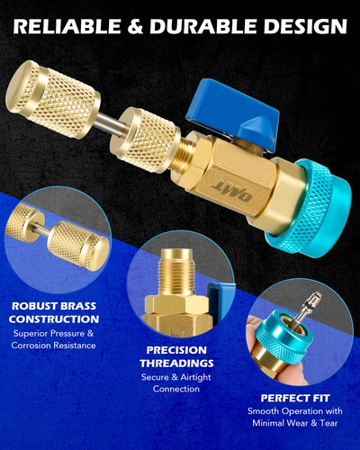 AC R134a R1234yf R22 Valve Core Remover Schrader Valve Core Installer Tool Kit - Picture 7 of 7