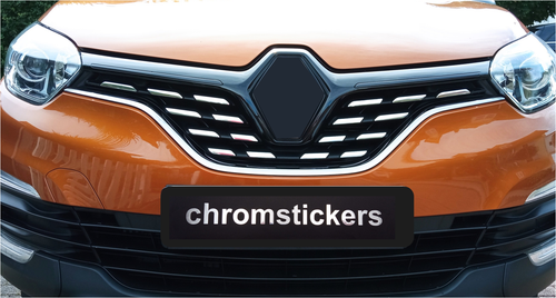 Lámina óptica cromada se adapta a la rejilla del radiador Renault Captur I de 2017-19 - Imagen 5 de 8