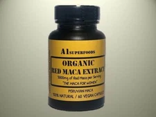 ORGANIC RED MACA EXTRACT 5000mg WOMEN VEGAN CAPSULES 100%PURE PERUVIAN