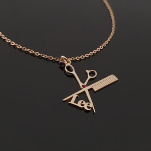 Personalized Hairdresser Necklace Hairstylist Jewelry Gift Custom