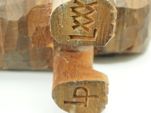 Gato Ojo Grande Hecho a Mano Tallado Estatua Madera 14 X 7 X 3" Gatito Grande Firmado - Imagen 4 de 8