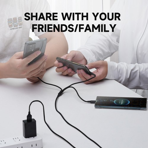 3-in-1 Multi Ports Charger Charging Cable Micro USB Type-C For iPhone Samsung - Picture 5 of 10