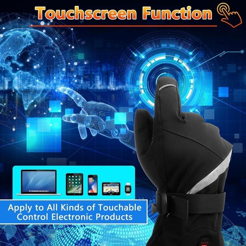 Guantes térmicos eléctricos cálidos para manos a prueba de viento de invierno - Imagen 5 de 9
