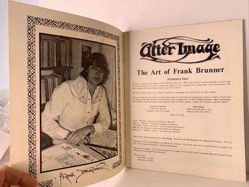 After Image The Art Of Frank Brunner 1978 Dr Strange Art Book - Picture 2 of 9