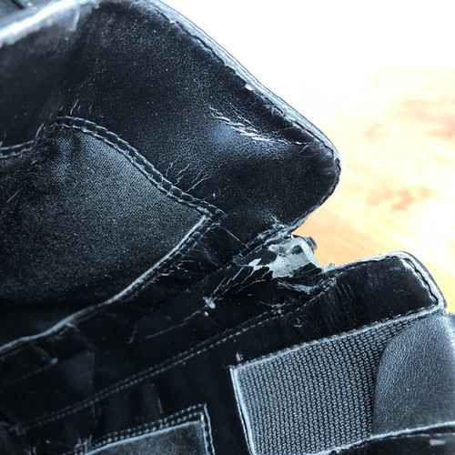 Ecco Boots 40 Womens 9 Shoe Black Leather Career Zip Block Heel Classic - Picture 7 of 15