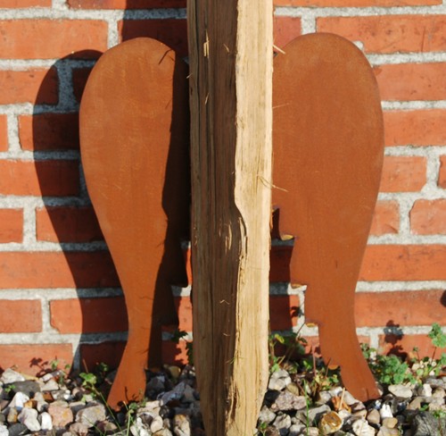 Engelsflügel 100 cm Höhe Flügel Rost Engel basteln Edelrost Weihnachten Metall  - Bild 2 von 3