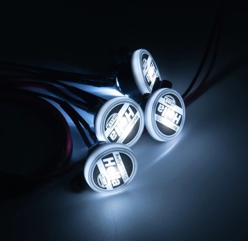 HELLA LED SPOTLIGHTS RC CAR 1/10 TAMIYA GRASSHOPPER ROCK CRAWLER HORNET 4 PIECES - Picture 4 of 4