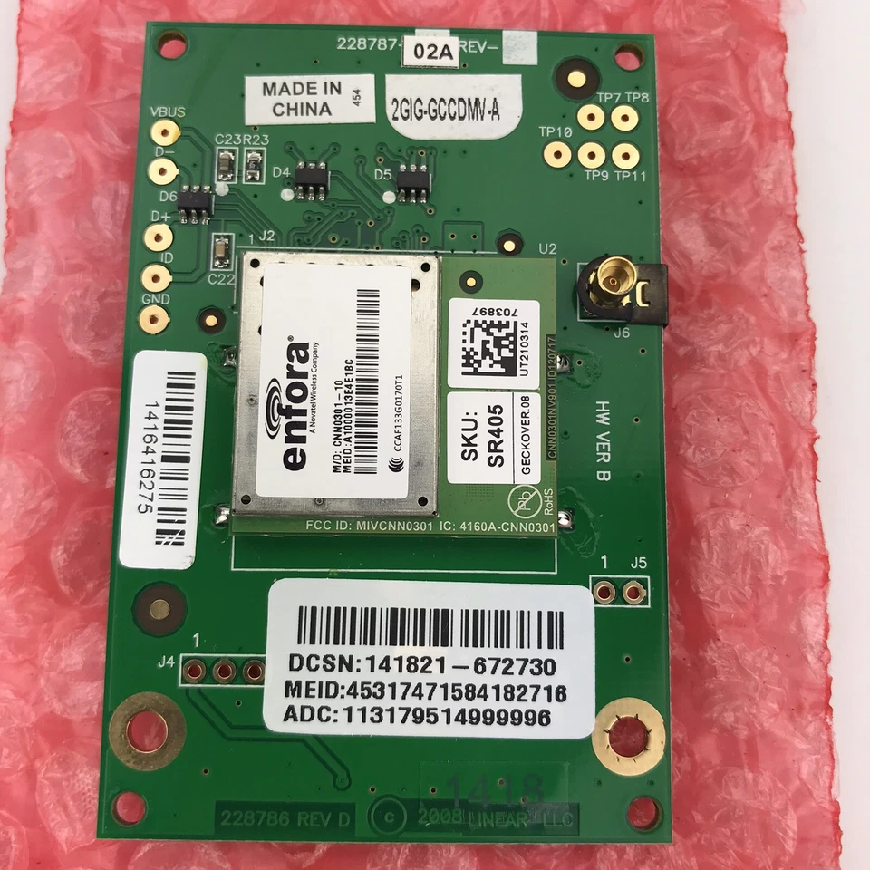 New Linear 2GIG-GCCDMV-A CDMA Cellular Telephone Module New - Image 3 of 4