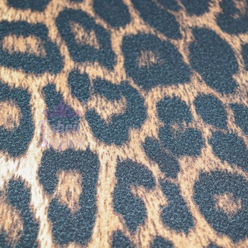 Leopard Jersey Fabric Scuba Stretch Dress Brown Gold Animal Lurex Velvet FS005_1 - Picture 15 of 15