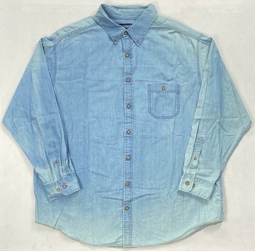 Men's Big & Tall Roundtree & Yorke Casuals Button-Front Long Sleeve Shirt - Picture 8 of 14