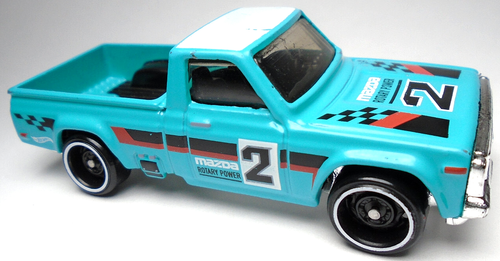 2023 HOT WHEELS MAZDA REPU #2 BLUE 1:64 DIECAST 2 3/4" RACE PICKUP TRUCK W WHITE - Picture 2 of 6