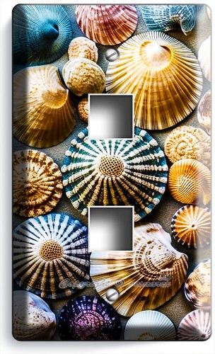 RARE TROPICAL SEASHELLS LIGHT SWITCH OUTLET WALL PLATES OCEAN ART NAUTICAL DECOR - Picture 21 of 34