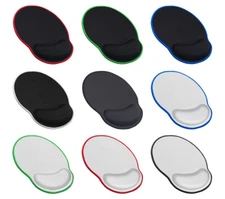 Mouse Pad With Wrist Rest Support & Stitched Edges, Durable Ergonomic Gaming Pad