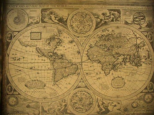 Vintage, Reproduction, 16th C. Map of the World- Artwork Wall Decor 23in x 15in - Picture 4 of 12