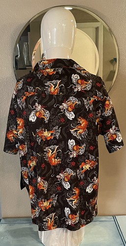 TIGER PRINT SHIRT BROOKLYN STANDARD BUTTON DOWN S/S SIZE LARGE - Bild 9 von 9