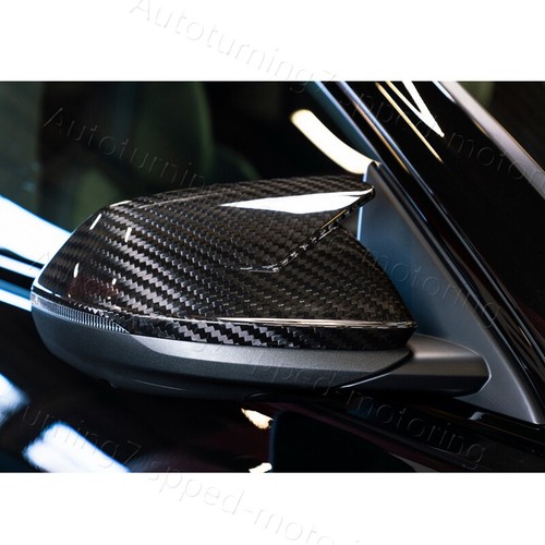 Dry Carbon Fiber Side Mirror Covers Caps Wing Add-On For Audi RSQ8 RS Q8 2020UP - Foto 6 di 14