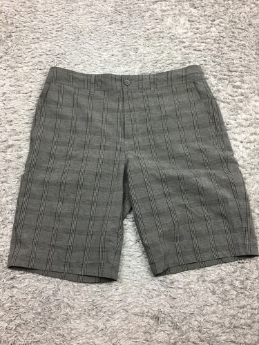 Goodfellow karierte Chino Shorts Herren Größe 32 grau Kordelzug Polyester
