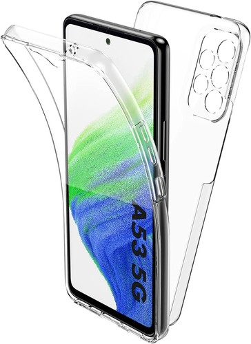 COVER 360 PER SAMSUNG GALAXY A53 5G CUSTODIA FRONTE RETRO TRASPARENTE SILICONE - 第 1/12 張圖片