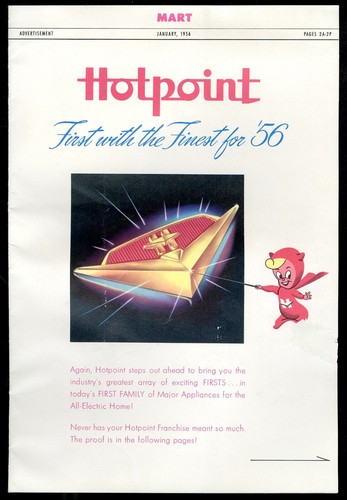 Vintage 1956 HOTPOINT APPLIANCE Dealer Franchise Brochure Advertising Huge 16pg - Foto 2 di 16