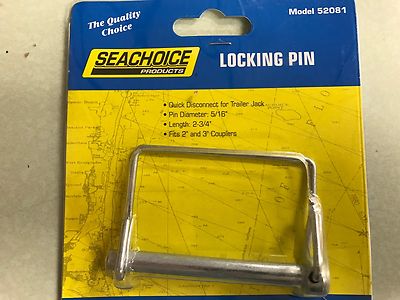 TRAILER COUPLER LOCKING PIN SEACHOICE 52081 5//16/" FITS 2 AND 3/' WIDE BOAT PARTS
