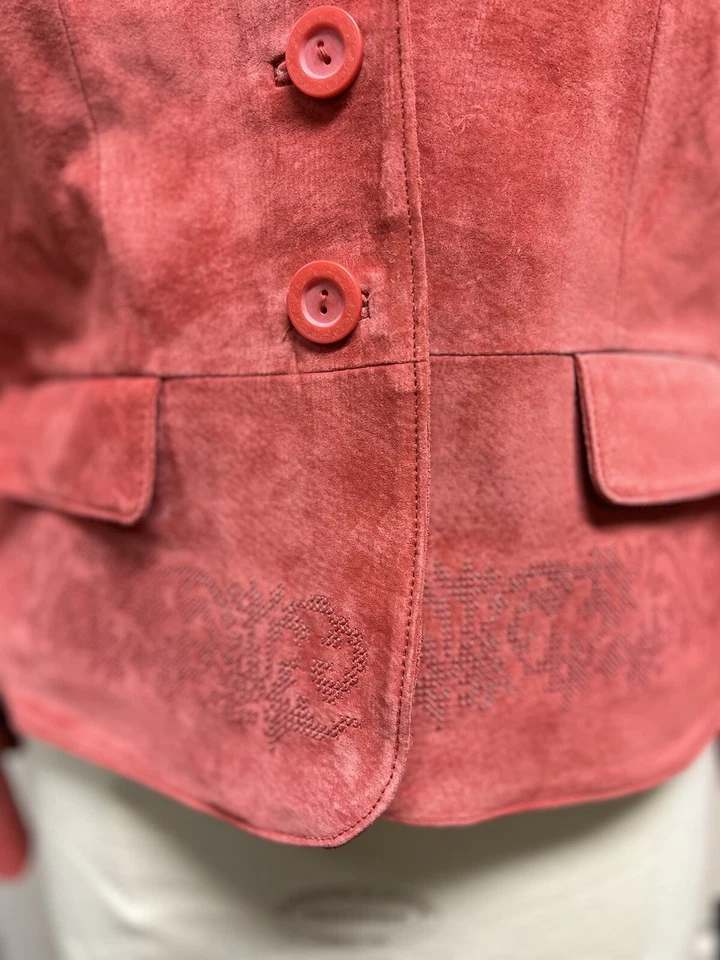 Blazer de gamuza Liz Claiborne 10P color coral nuevo con etiquetas Foto 3 de 4