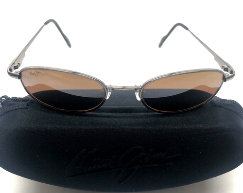 RARE MAUI JIM KILOHANA SUNGLASSES Titanium w/ Bronze Polarized Lenses MJ 552-02 - Picture 2 of 5