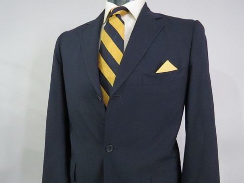 Traje De Colección J Press Hecho en EE. UU. Azul Marino Tres en Dos Botones Frente Plano 40 R