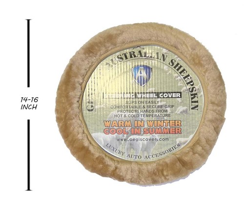 LUXURIOUS AUS Genuine Sheepskin Steering Wheel Cover - Picture 11 of 13