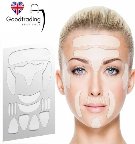 16Pcs Silicone Anti Wrinkle Pad Patches Spa Women Face Eye Forehead Reusable Pad