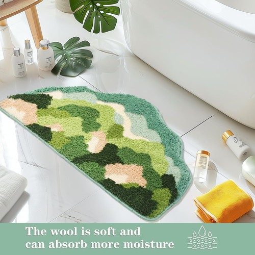Shower Bath Non-slip Mats For Bathroom 28"x18"small Rug Soft Boho Rugs Cute - Picture 5 of 9