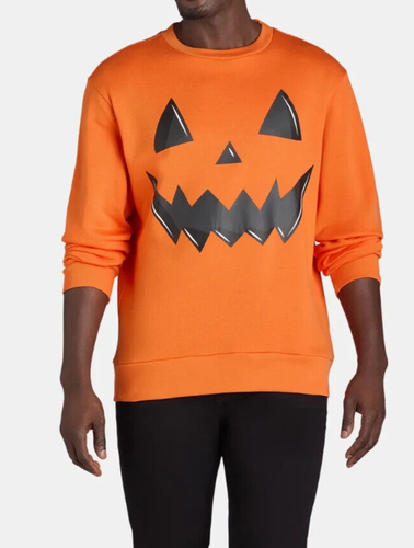 Halloween All Gender Jack O Lantern Graphic Sweatshirt, Men's size XL 46-48 NWT - Picture 4 of 5