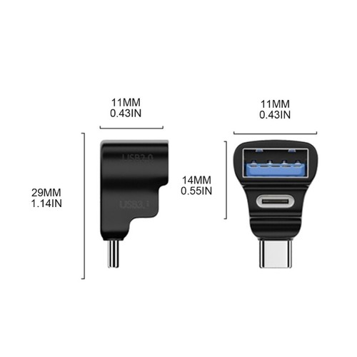 USB Type C to USB 2.0+Type C Splitter Adapter 100W Fast Charging for Laptop - Zdjęcie 8 z 8